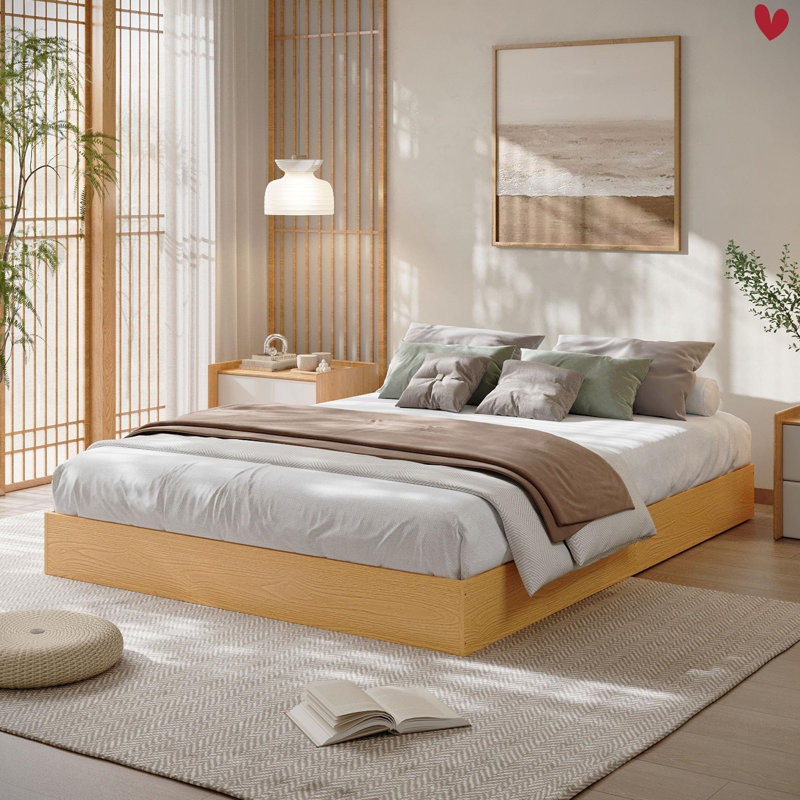 Lit plateforme Wood, Wood/Full