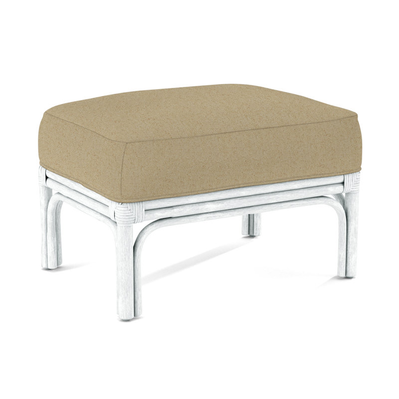 Boca Ottoman, Salsa Stripe; 0210-21, Frost White
