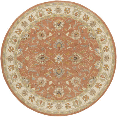 Arden Floral Hand Tufted Wool Orange Area Rug