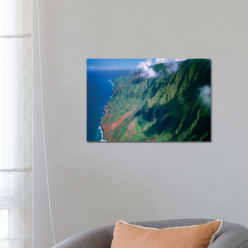 Rugged Cliffs Along Na Pali Coast State Park, Kauai, Hawaii by Tim Fitzharris - Wrapped Canvas Print