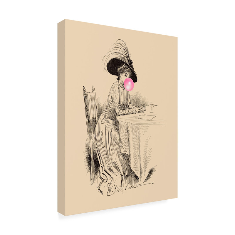Art victorien sur toile par Alicia Longley, H 24 po x l 18 po x P 2 po
