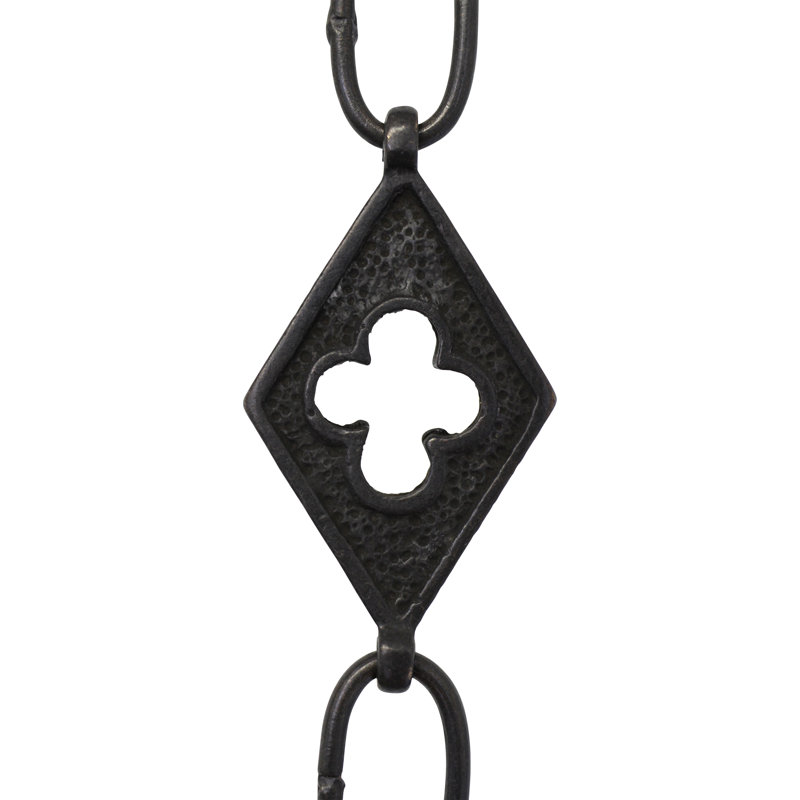 Lustre soudé Motif Link, Huile bronze noir, H 36 po x l 1,02 po x P 0,14 po
