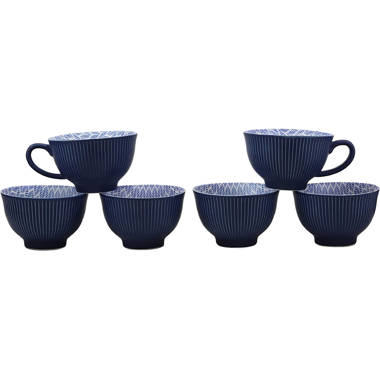 Ebros Blue Vintage Victorian Botanic Floral Design Large Porcelain 19oz 5.25 Diameter Mug Cup with Handle for Coffee Tea Latte Cafe Drink Beverage or