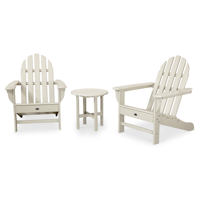 TREX Outdoors Cape Cod 3-Piece Adirondack Set, Sand Castle