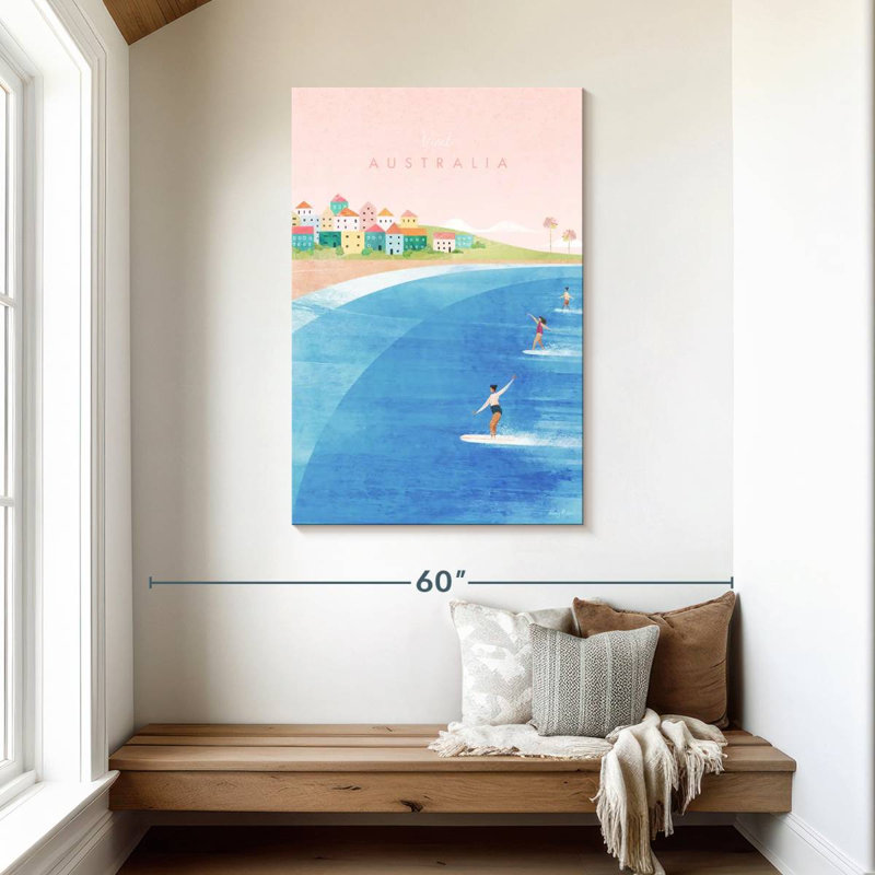 Affiche de voyage rétro Aime, Australie, H 45 po x l 30 po