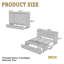 Pine Wood Murphy Cabinet Bed with Built-In USB/AC Charging Station, Geometric Panel Design & 3-Compartment Rolling Drawer – Space-Saving Wall Bed for Compact Living-1387115435