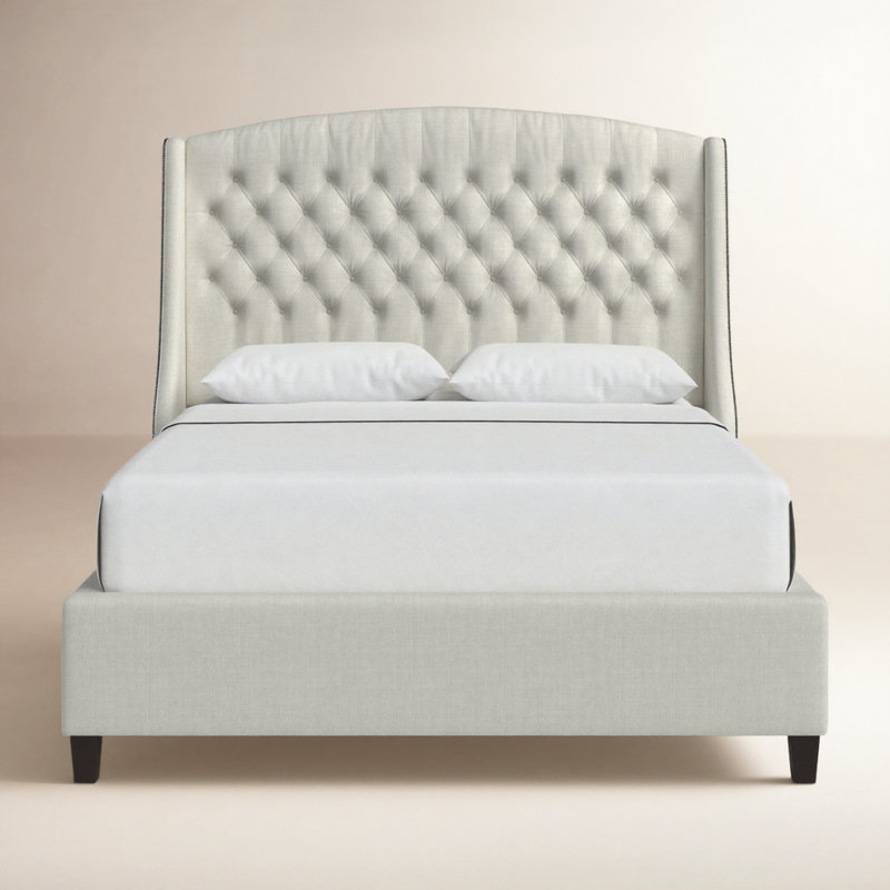 Harwick Upholstered Standard Bed, Queen, Beige