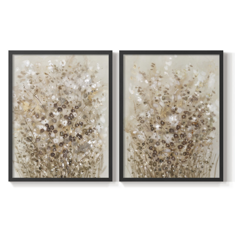 Flourishing I-Premium Framed Print -Ready to Hang - No Nails Required - No Nails Required, 11" H x 18" W, Black