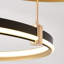 4 Rings Modern LED Chandelier,DIY Shape Dimmable Pendant Lighting for Living Dining Room Foyer