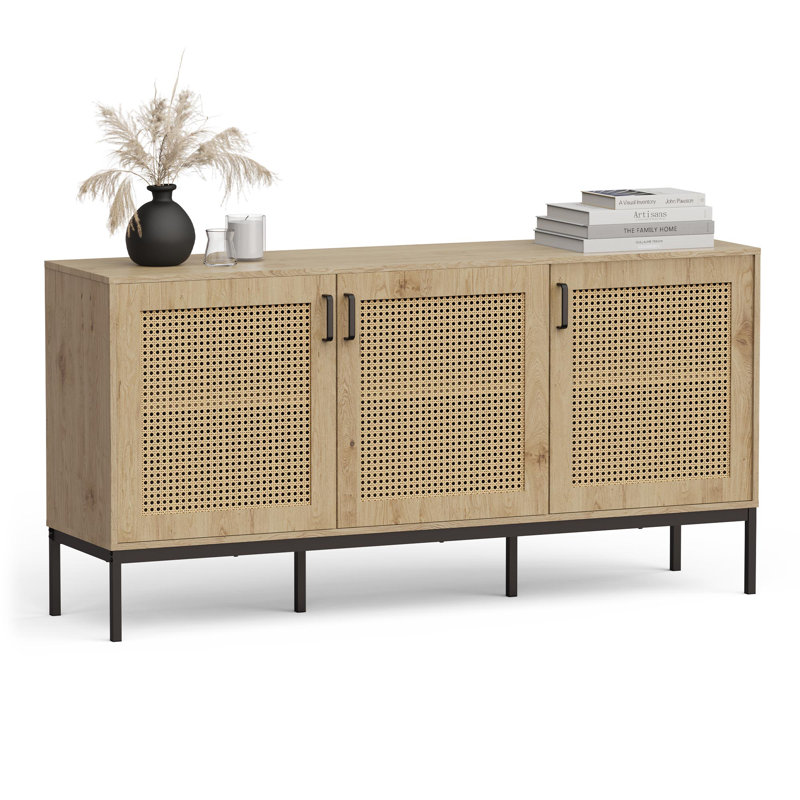 160 Cm Wide Rattan Sideboard