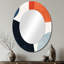 Miroir mural bleu et orange à motif minimaliste bohème 3 - bleu-170174030