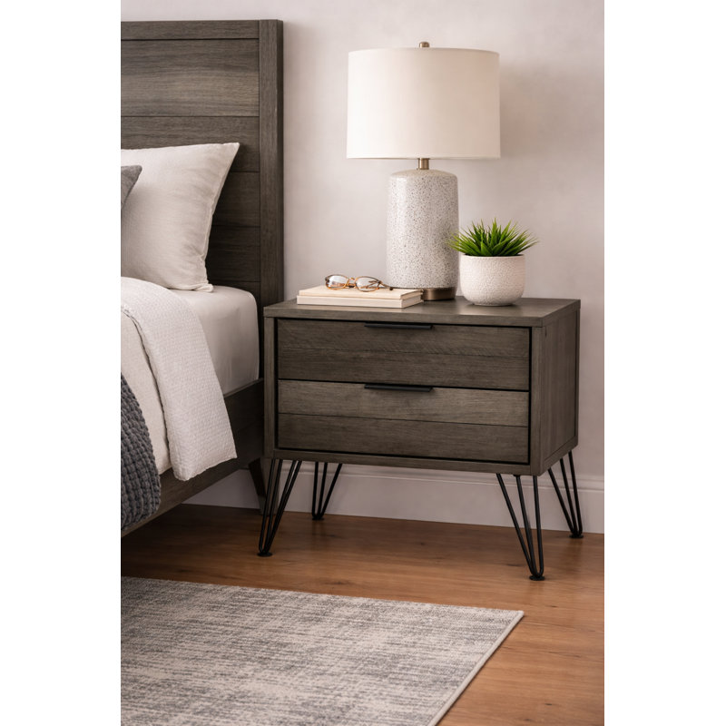Borman 2 - Drawer Nightstand, Brown