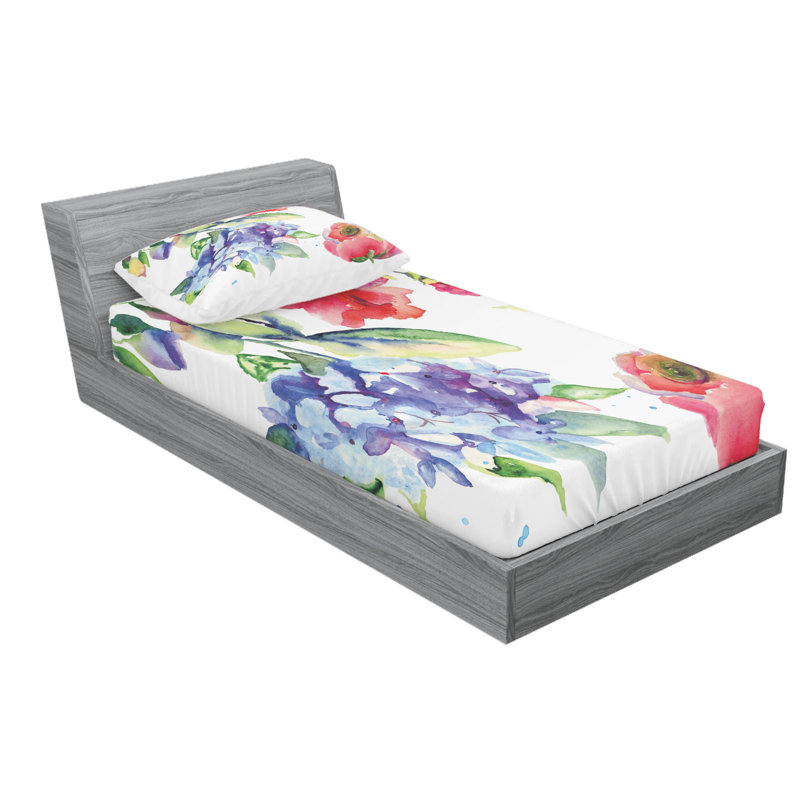 Microfiber Sheet Set, Twin Sheet Set with Fitted Sheet