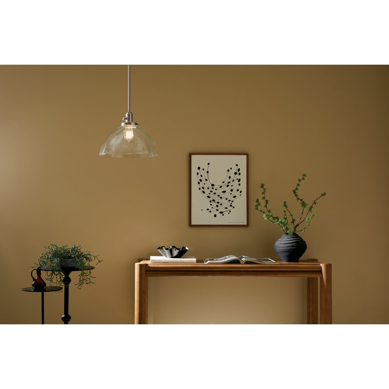 Luminaire suspendu dôme 1 lumière 11 po, Nickel