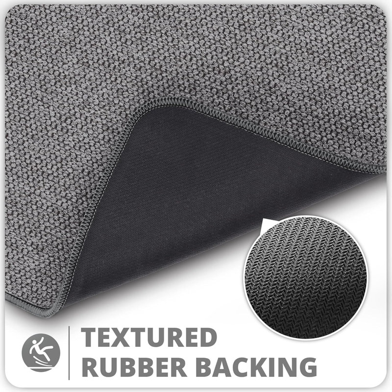 Tapis de bain ultra minces lavables à la machine, Bleu, 24 x 36 inch