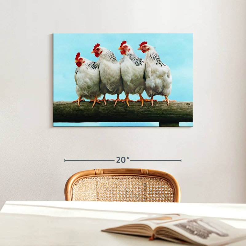 Brampt Chicken Friends, 16" H x 24" W