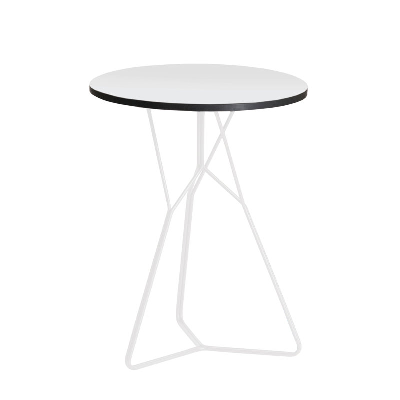 Serac Cross Legs End Table, Black HPL