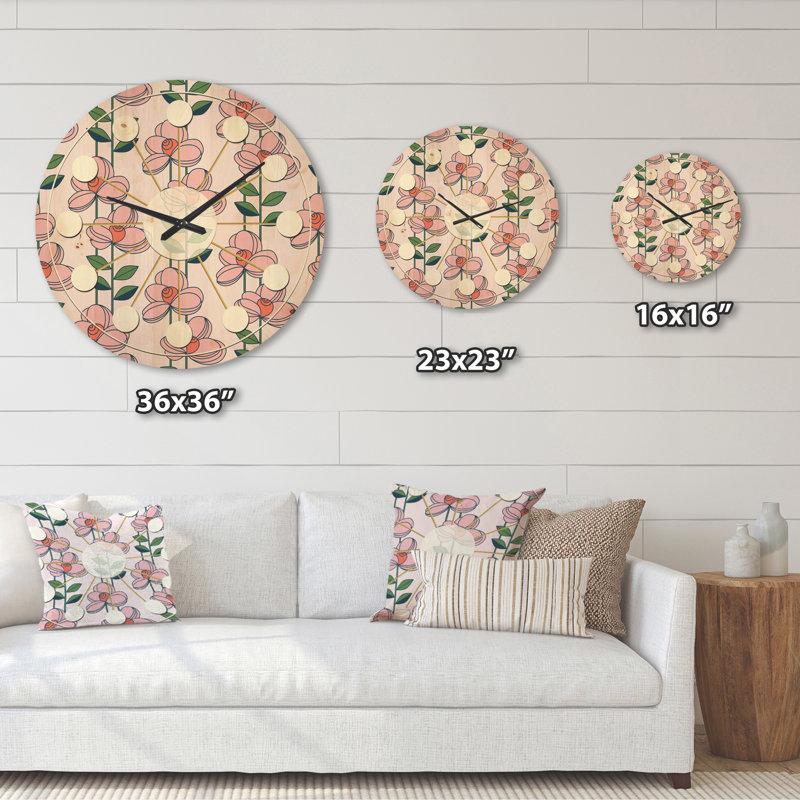 Horloge murale Floral, Grand