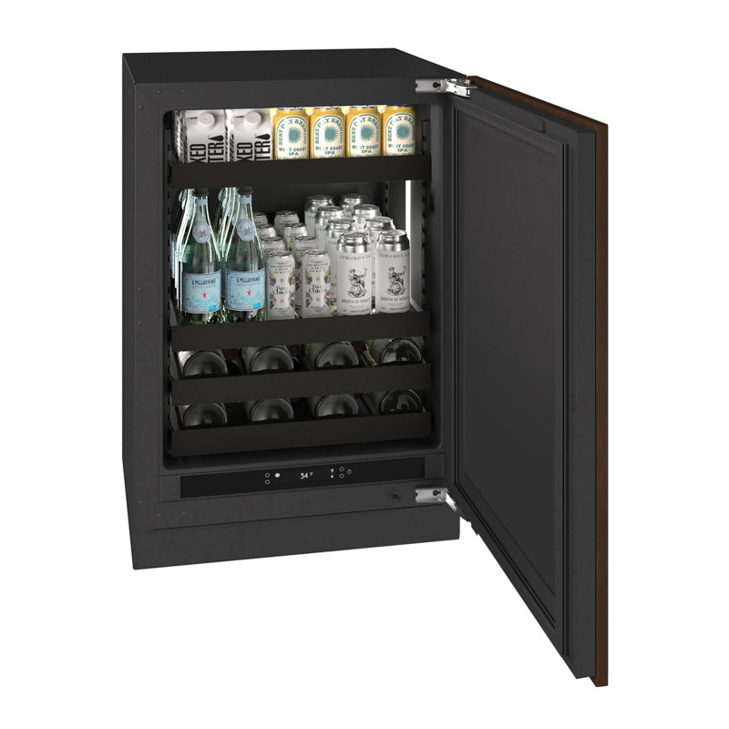 U-Line 24"W. Seamless 5.1 Cu.Ft. Beverage Center - Panel Ready, Panel Ready Solid Frame