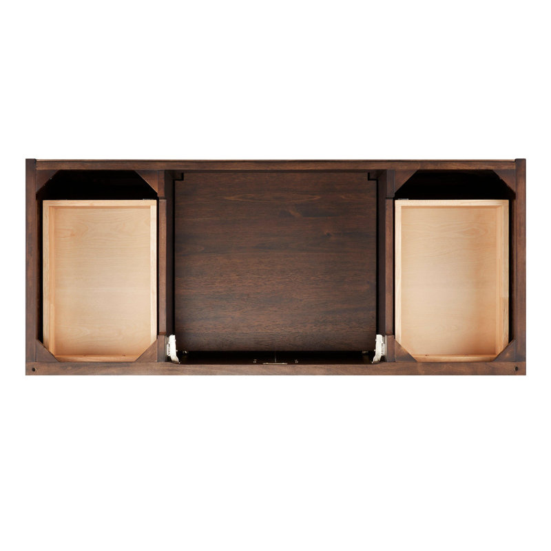 Patzi 48" Free Standing Single Basin Vanity Set with Cabinet and Vanity Top, Feathered White Quartz