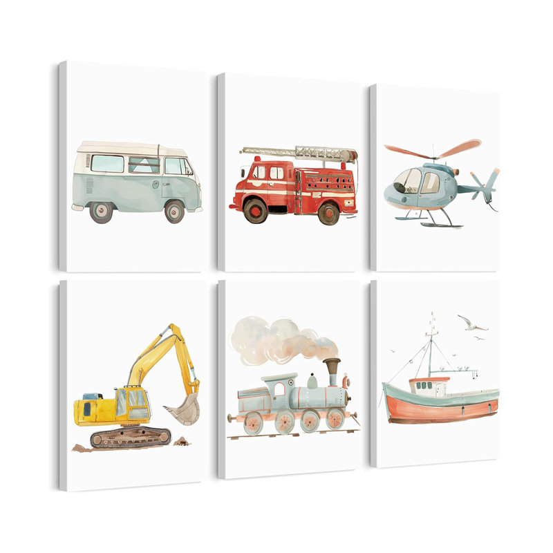 6 Piece Wrapped Canvas Print