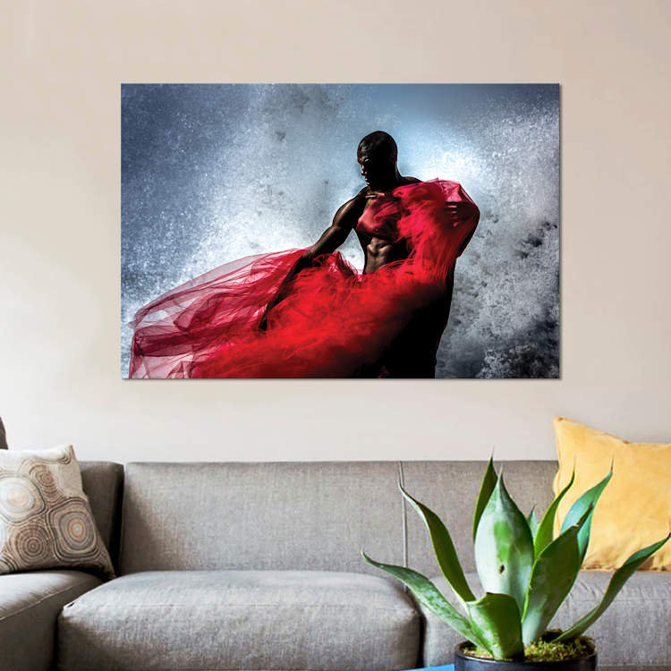 «Fire and Water», impression sur toile, H 8 po x l 12 po x P 0,75 po, Toile tendue, Pas de tapis