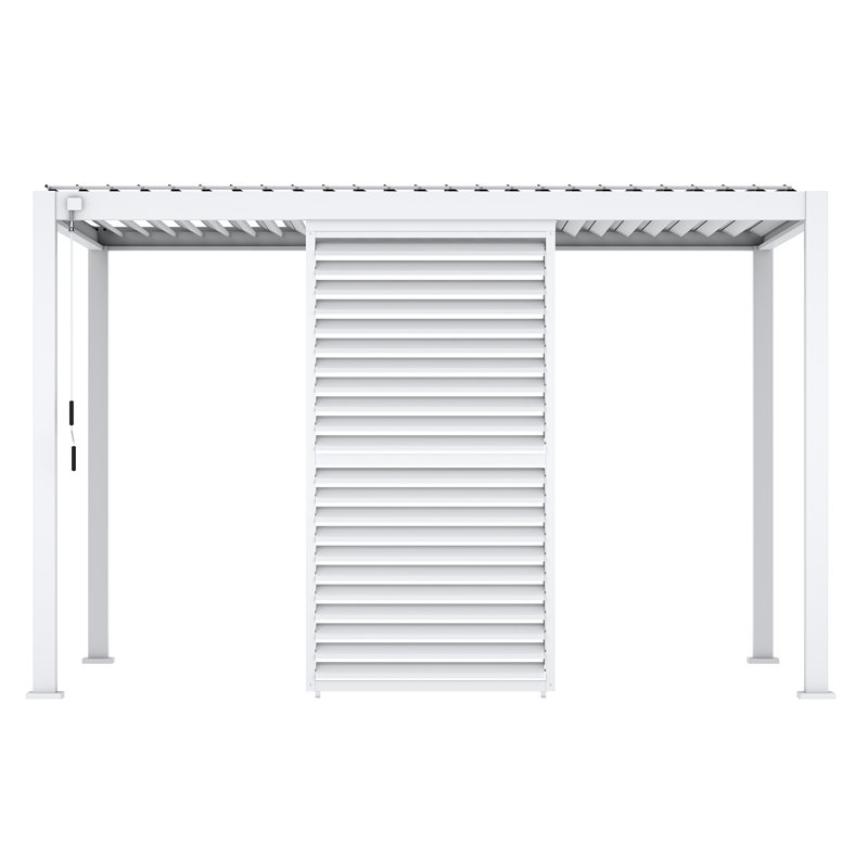 Volet réglable en aluminium 111 (accessoire pour pergola), Blanc, H 94 po x l 48 po x P 0,249 po
