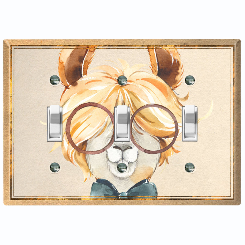 Patterned 3 - Gang Toggle Light Switch Standard Wall Plate