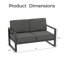 Causeuse de patio en aluminium avec coussins-631281850