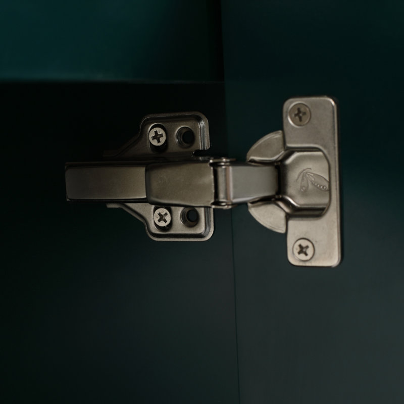 Meuble-lavabo avec lavabo en céramique, Vert, 28"