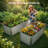 2-Pack 17in Deep Raised Garden Beds 4x2x1.5ft, Silver Galvanized Steel, Open Bottom-232631593
