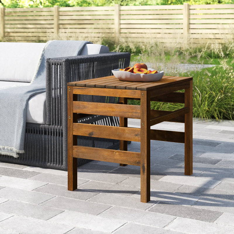 Table d'appoint en bois, Marron foncé