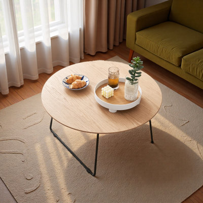American Minimalist Modern Small Apartment Coffee Table Ins Internet Celebrity Home Living Room Sofa Designer Round Bedroom Coffee Table