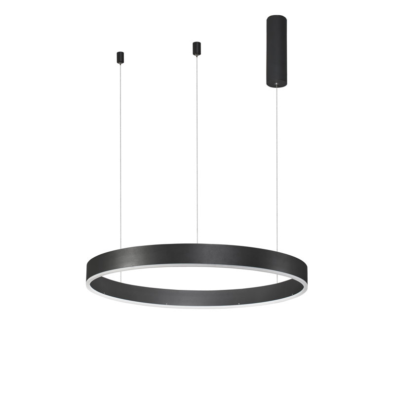1 - Light LED Single Pendant, 5.5cm H x 60cm W x 60cm D, Black
