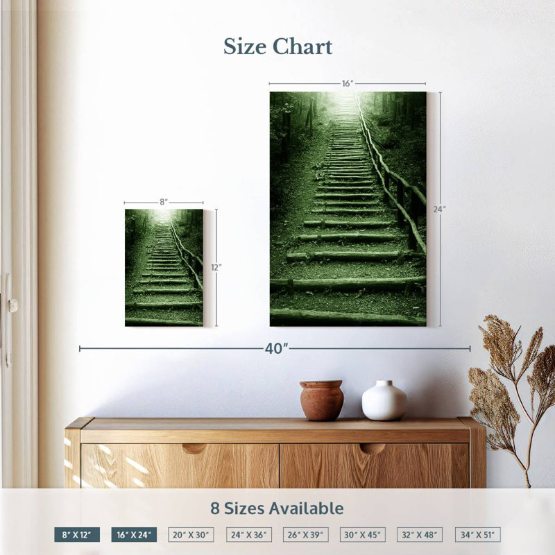 Lilie Forest Staircase, 12" H x 8" W