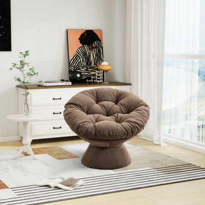 Fauteuil d'appoint pivotant rembourré