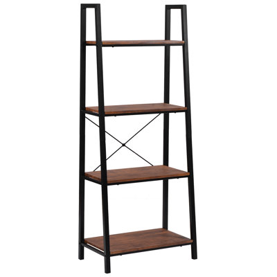 Eurig 148 cm H x 54.5 cm W Steel Ladder Bookcase