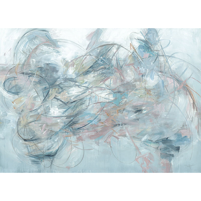Azure Print by D’Alessandro Léon, 36" H x 50" W, Image Brush Gel