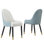Ensemble de chaises de salle à manger modernes 2 pièces en similicuir avec pieds en métal pour le salon / salle à manger / salle de réception