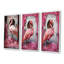 Pink Flamingo Laundry Room Dance I - ensemble de 3 impressions sur toile-1107837336-1107837338
