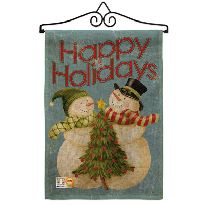 Double Sided 18.5'' H x 13'' W Polyester Christmas Flag Set