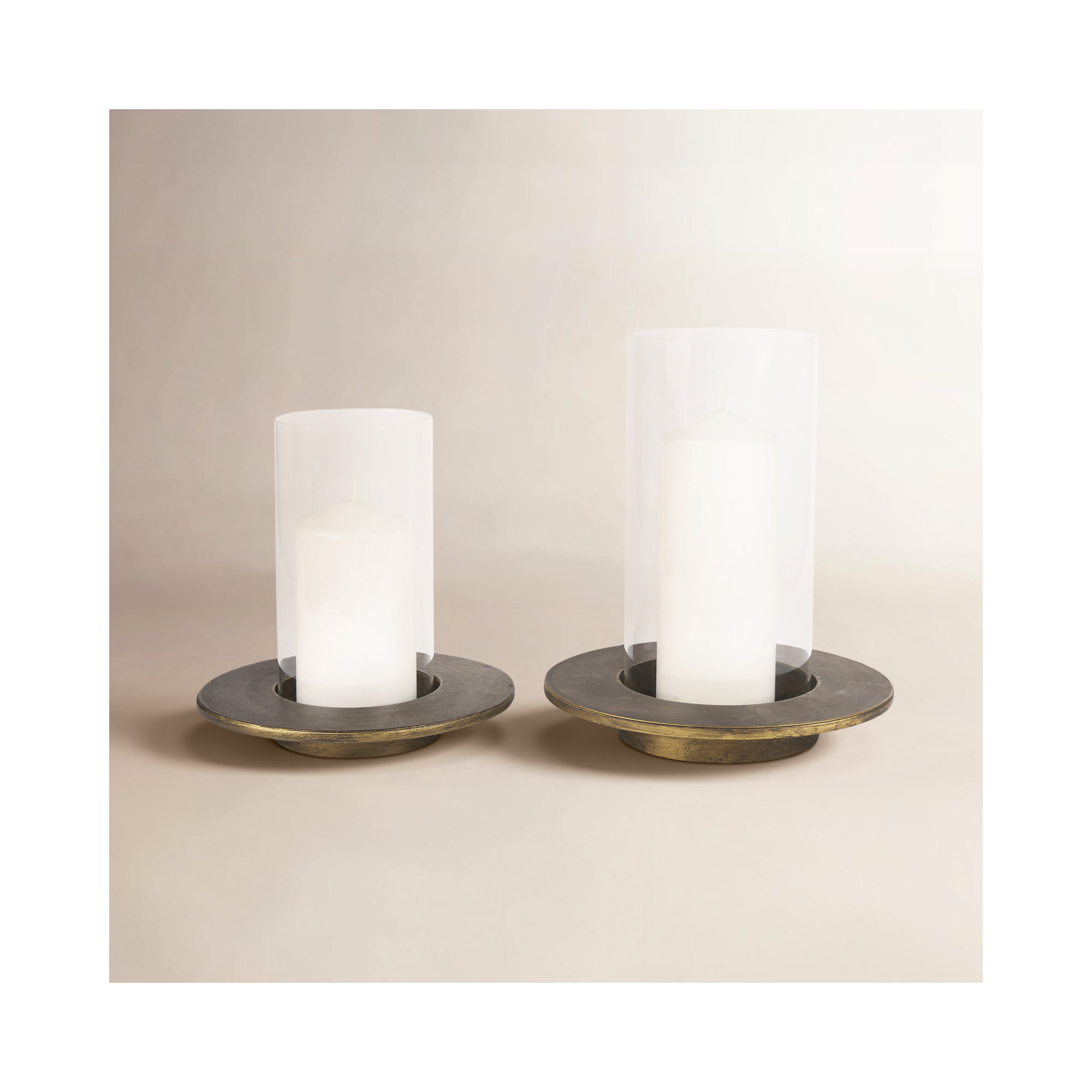 13.98'' H Metal Tabletop Hurricane