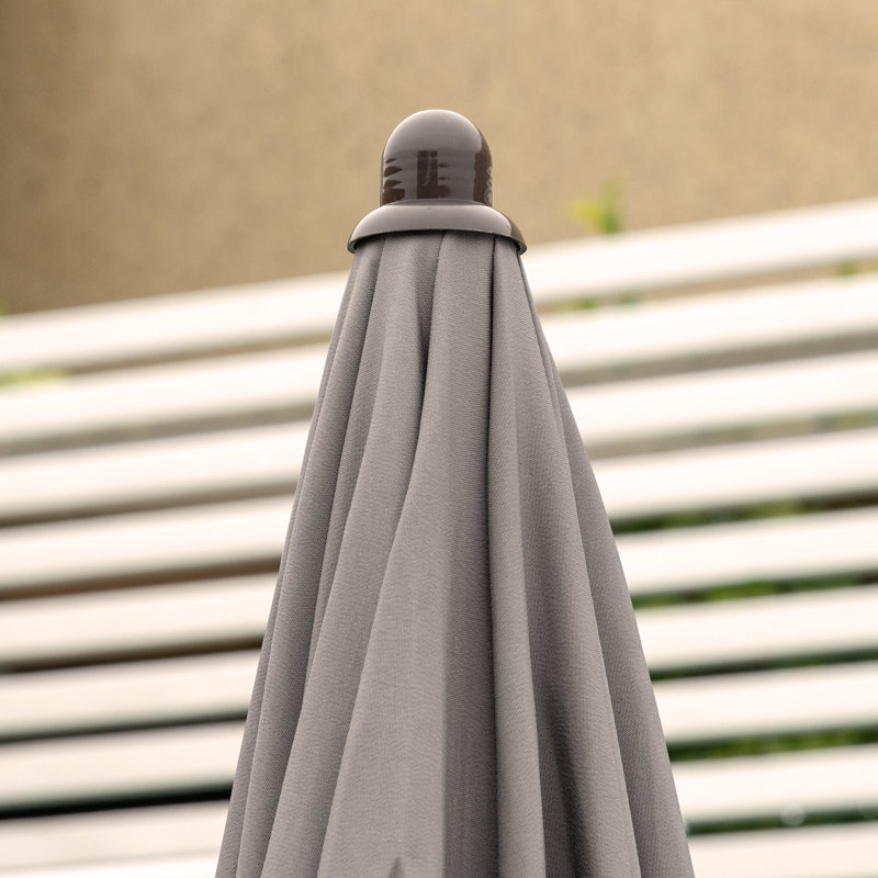 Ensemble de salle à manger de patio 6 pièces pour 4 personnes avec parasol, table d'extérieur et chaises avec 4 chaises pliantes