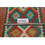 Tapis de couloir oriental géométrique en laine Kilim 3 x 13