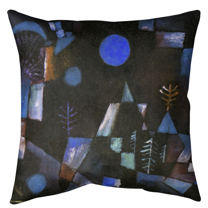 Coussin Paul Klee, 36 po x 36 po, bleu