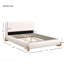Élégant lit rembourré Boucle, centre de chambre luxueux et confortable, grand lit, blanc-130673101-130673104