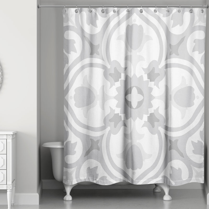 Rideau de douche simple Malpass, Gris