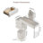 Shepler Humply Makeup Vanity Set with Mirror and Lights 40'' to 53'' LED Touchscreen Mirror Five Drawers Ample Storage Included Leather Stool White Faux Leather Engineered Wood Modern Style-1548368890