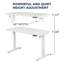 Bureau debout électrique en entier, bureau à hauteur réglable de 48 po x 24 po, bureau assis-debout