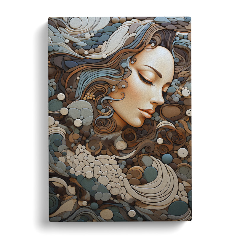 Pebbles Nouveau - Print, 60cm H x 40cm W x 3cm D